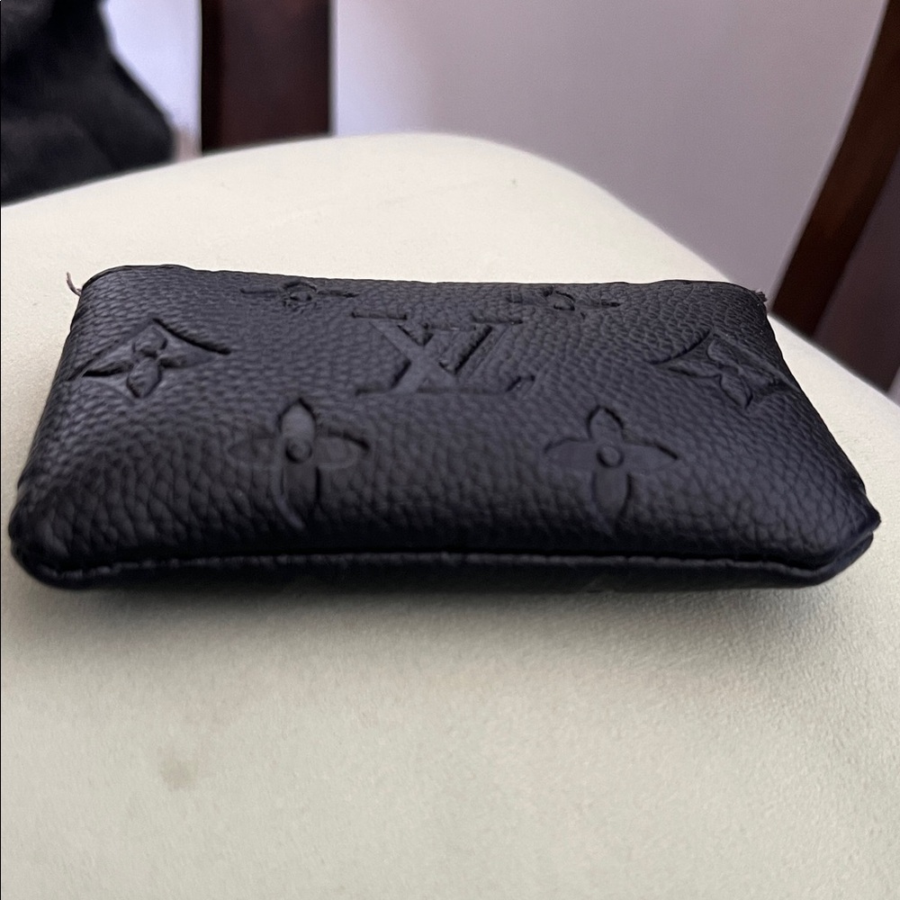 Louis Vuitton Black Textured Monogram Card HolderPouch - Picture 5 of 12